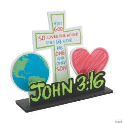 John 3:16 Stand Up Craft Kits- Makes 12 Crafts